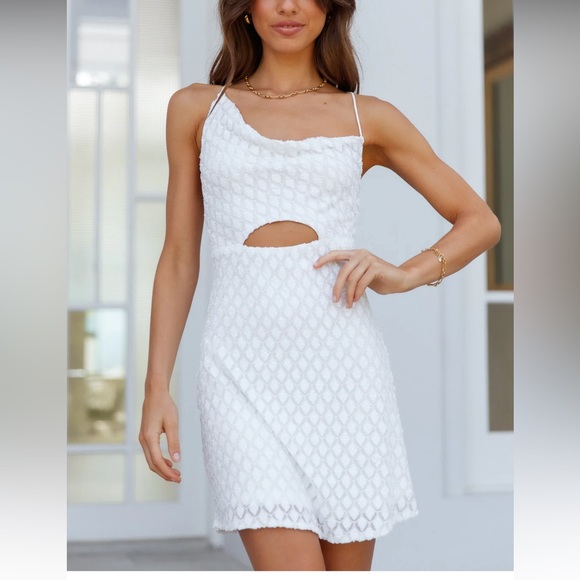 saints + secrets Dresses & Skirts - White Beaded Backless Dress